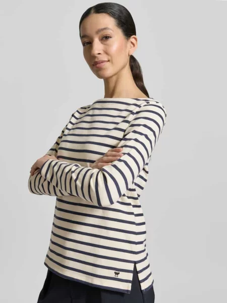 Bluzka z długim rękawem o kroju regular fit z czystej Model ERASMO' Weekend Max Mara beżowa