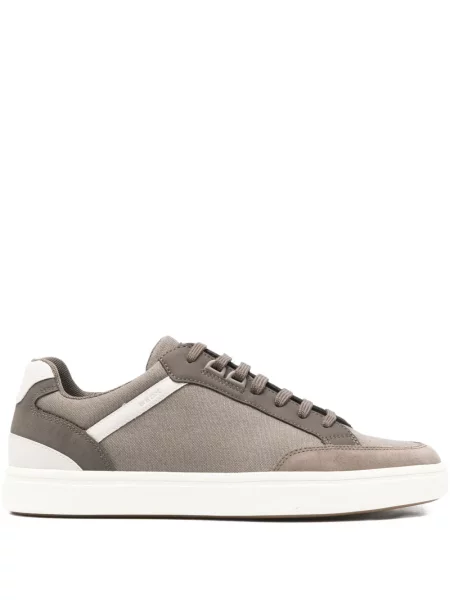 Sneakerși Geox cu șireturi din dantelă maro