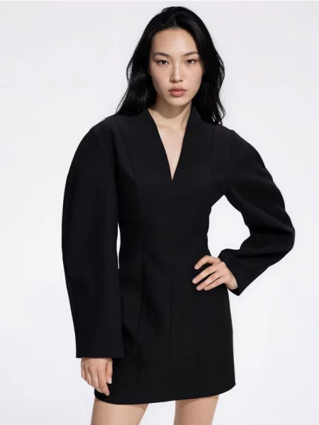 Reserved Rochie cu mâneci largi negru