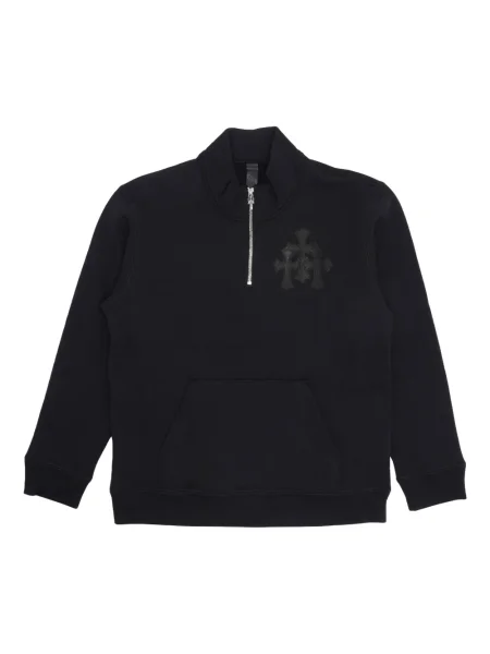 Hanorac cu fermoar Chrome Hearts cu motiv cu inimi negru