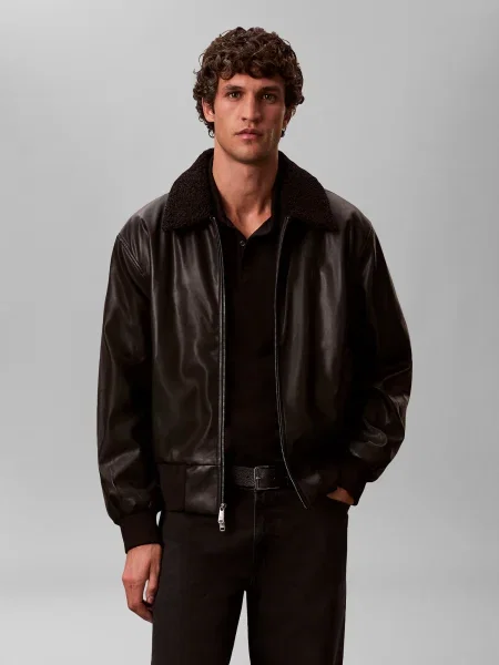 Calvin Klein Jeans Geacă de primăvară-toamnă negru