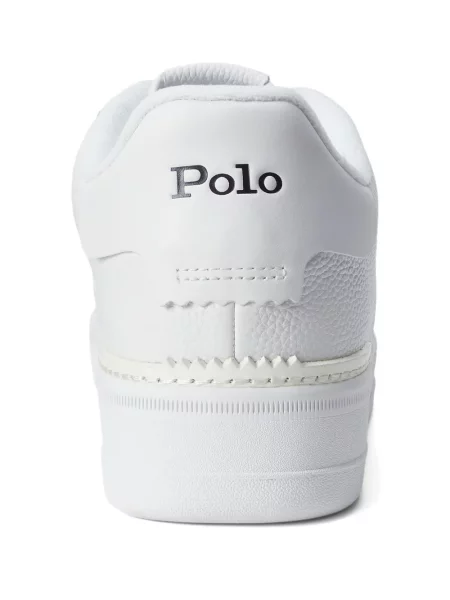 Plisované zkrácené dvouřadé tričko Polo Ralph Lauren bílé