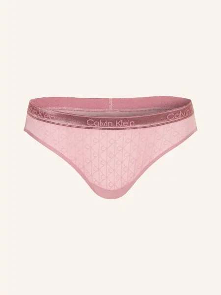 Calvin Klein Kalhotky Icon Lace Metallic starorůžová
