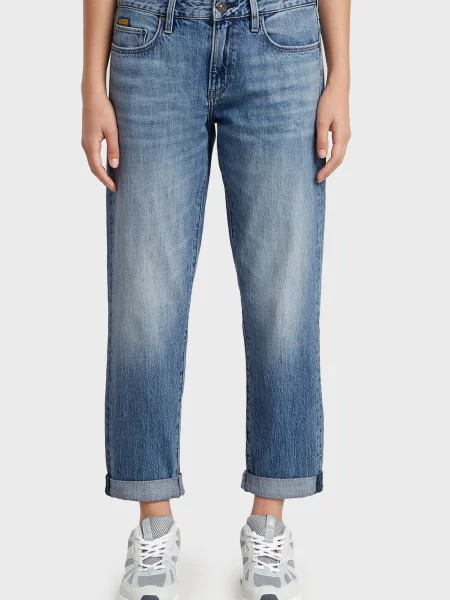 Джинси бойфренди G-star Raw блакитні