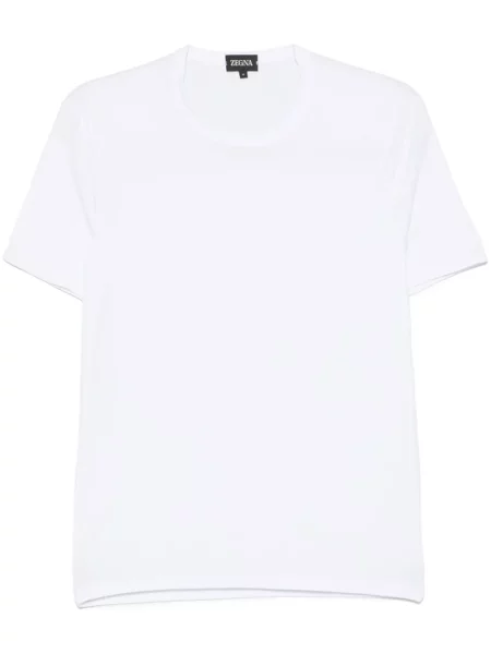 Tricou Zegna cu decolteu rotund alb