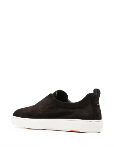 Chiloți Santoni din piele de căprioară slip-on maro