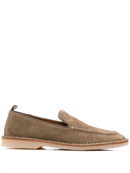 Pantofi loafer Buttero din piele de căprioară maro