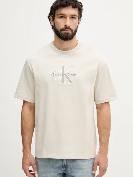 Calvin Klein Jeans tričko béžové