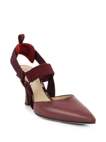 Pantofi cu toc Fendi slingback roșu