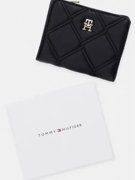Tommy Hilfiger портфейл дамски от имитация на кожа черно