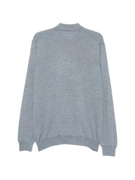 Lung tricou polo Gran Sasso gri