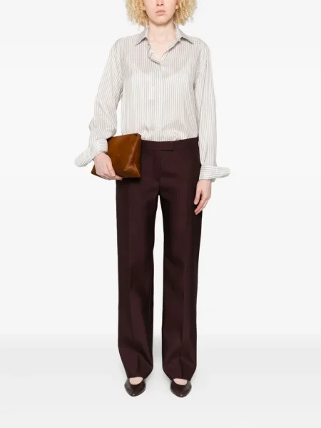 Pantaloni Khaite plisate violet