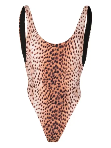 Costum de baie Reina Olga cu imagine cu model leopard maro