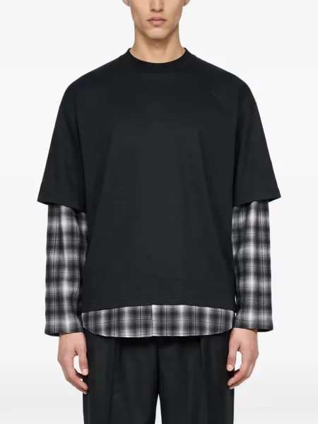 Καρό μπλούζα Comme Des Garçons Homme μαύρο