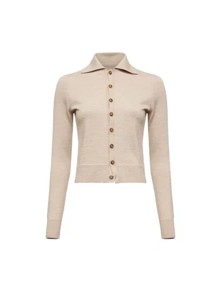 Kardigan Mm6 Maison Margiela wełniany beżowy