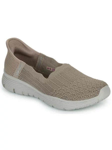 Hlačke slip Skechers bež