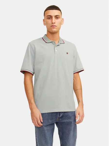 Jack & Jones Tricou polo Bluwin gri