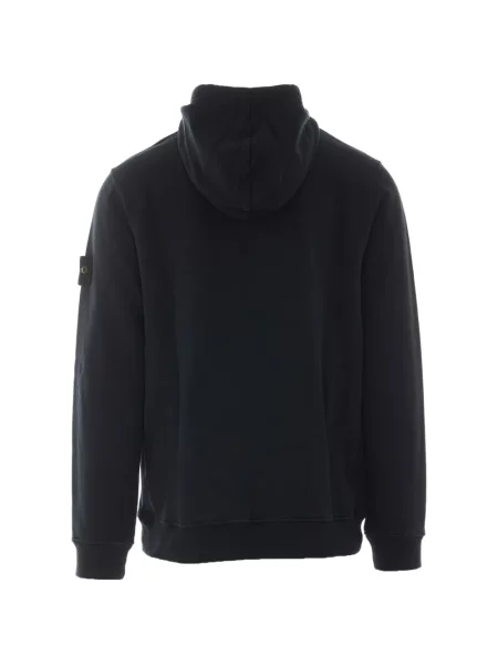 Флийс суичър с качулка Stone Island с качулка камъни черно