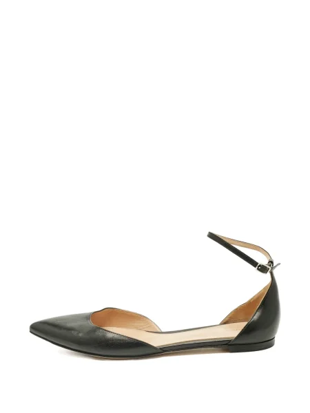 Kožené baleríny Gianvito Rossi černé