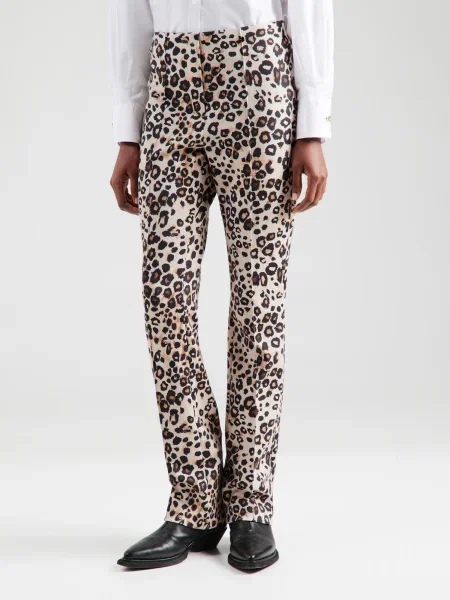 Marc Cain Pantaloni crem / maro / maro cappuccino / negru bej