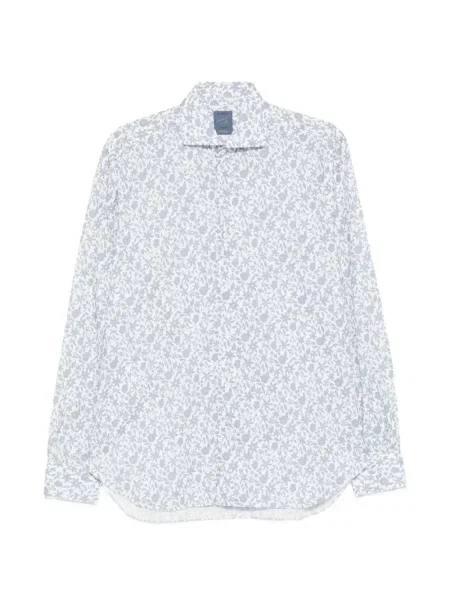 Риза Barba на цветя бяло
