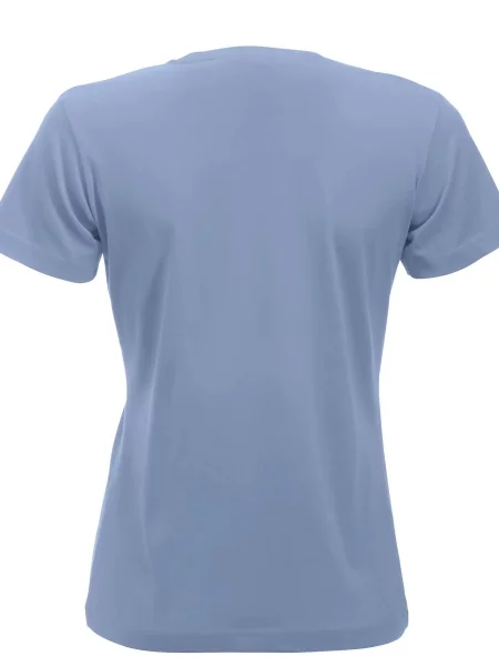 Clique New Classic-T Koszulka z bawełny nowoczesny krój – light blue niebieska