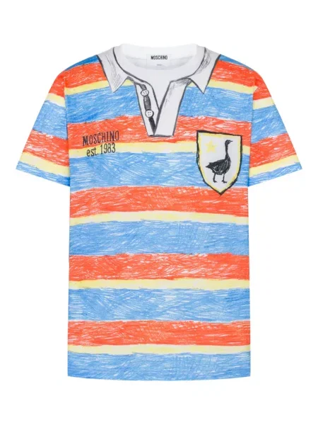 Tricou Moschino cu dungi albastru