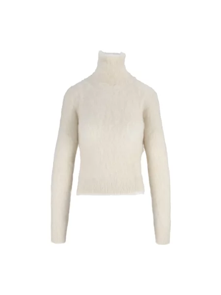 Sweter z golfem Dondup biały