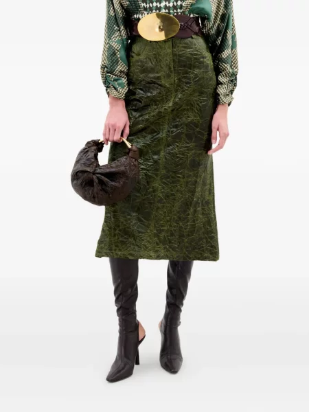 Fustă midi Silvia Tcherassi până la genunchi verde