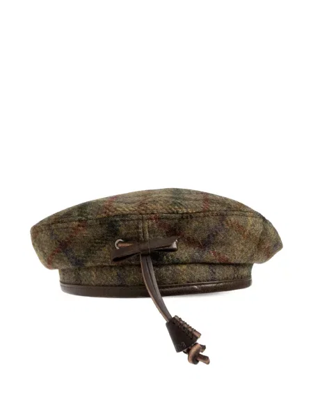 Căciulă Dsquared2 de lână în carouri verde