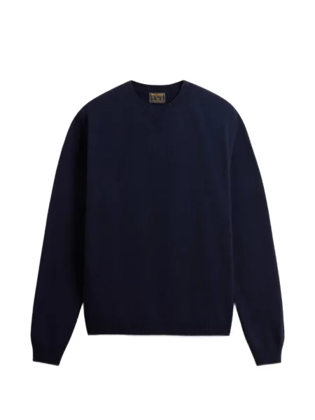 Pulover Woolrich cu decolteu rotund albastru