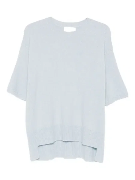 Top Lisa Yang din cașmir scurt albastru