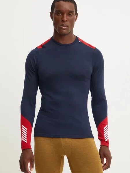 Helly Hansen longsleeve funkcyjny wełniany LIFA MERINO niebieska