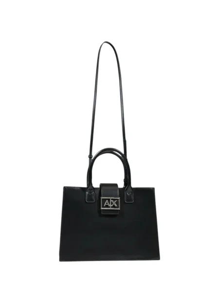 Geantă shopper Armani Exchange din piele negru