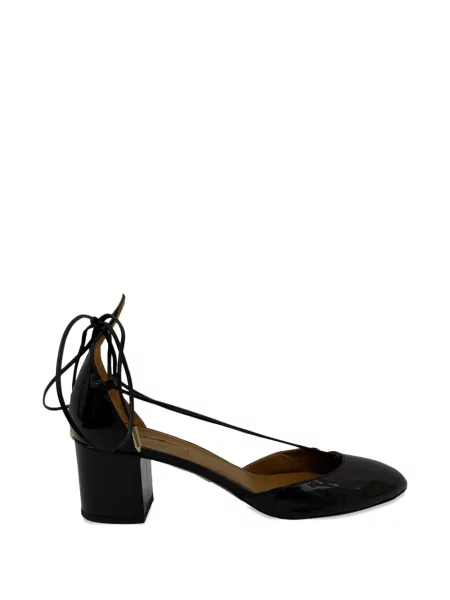 Pantofi cu toc Aquazzura din piele de lac negru