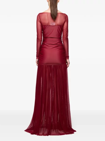 V-nyakú maxi ruha Atu Body Couture piros