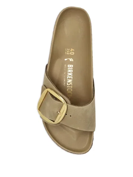 Велурени сандали Birkenstock с катарама кафяво