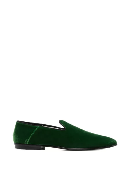 Pantofi loafer Tom Ford de catifea verde