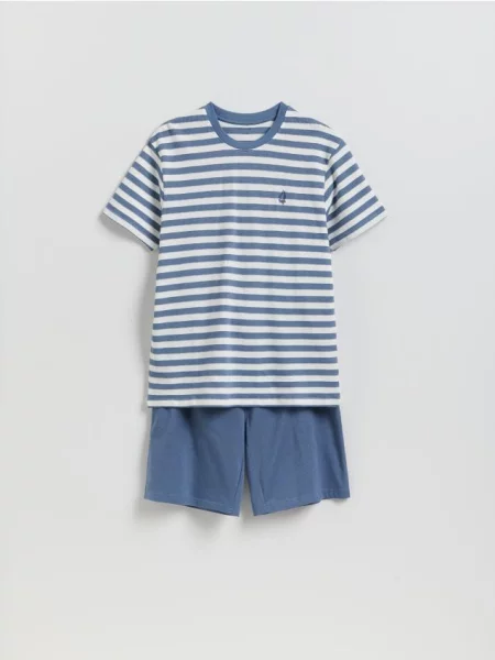 Reserved Pijama din două piese albastru-deschis albastru