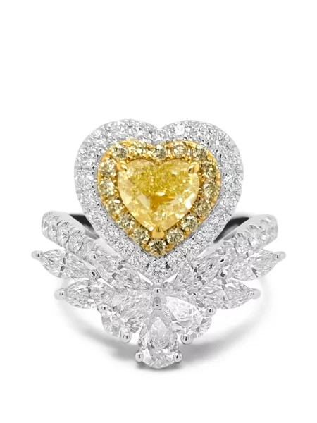 Пръстен Hyt Jewelry със сърца жълто