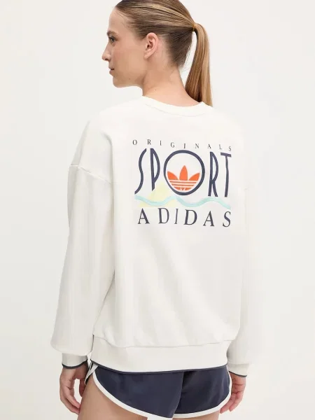 Mikina adidas Originals Graphic Sweat s potiskem bílá