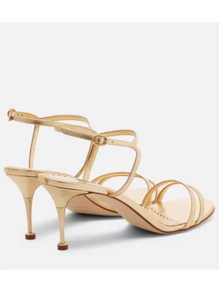 Sandale Manolo Blahnik din piele auriu