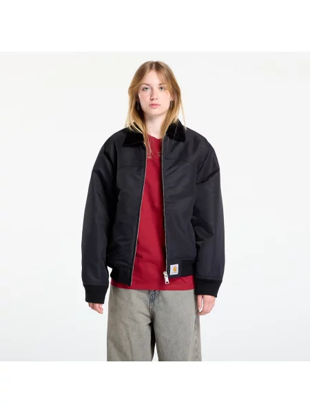 Μπουφάν Carhartt WIP Santa Fe Alumni Jacket UNISEX Black/ Scarlet M μαύρο