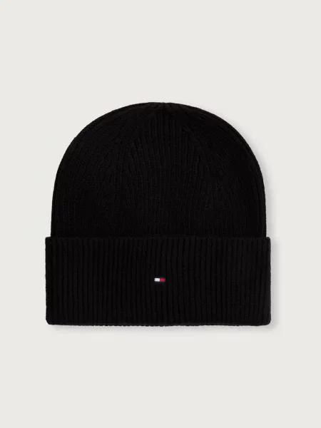 Tommy Hilfiger čepice s příměsí vlny černý