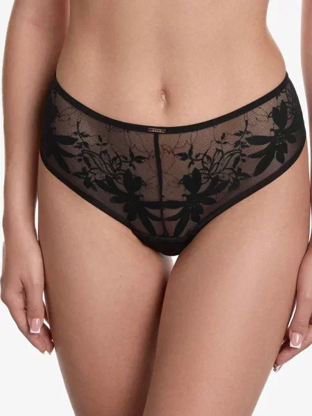 Женские прозрачные трусики чорні