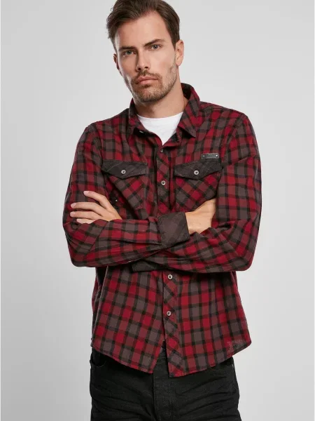 Koszula Urban Classics w kratkę czerwona