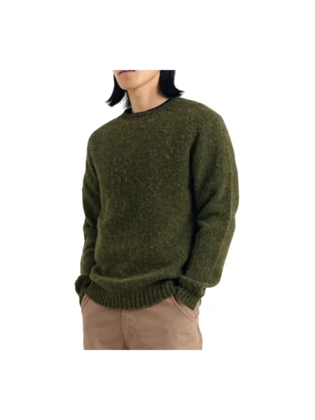 Sweter Norse Projects wełniany zielony