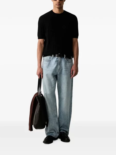 Tricou Armani Exchange în carouri negru