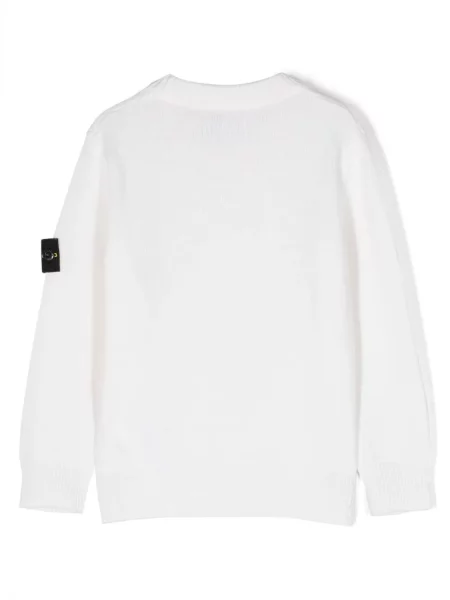 Sweter dziecięcy Stone Island biały