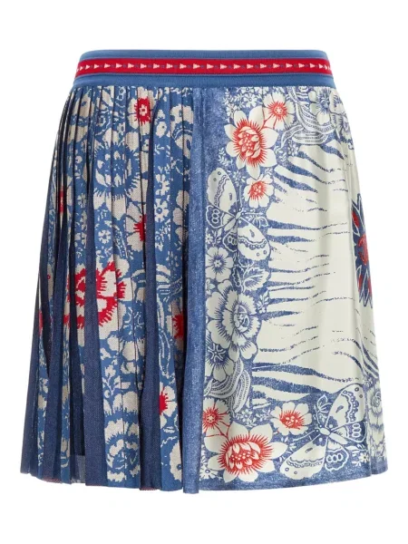 Fusta mini Roberto Cavalli cu imagine albastru